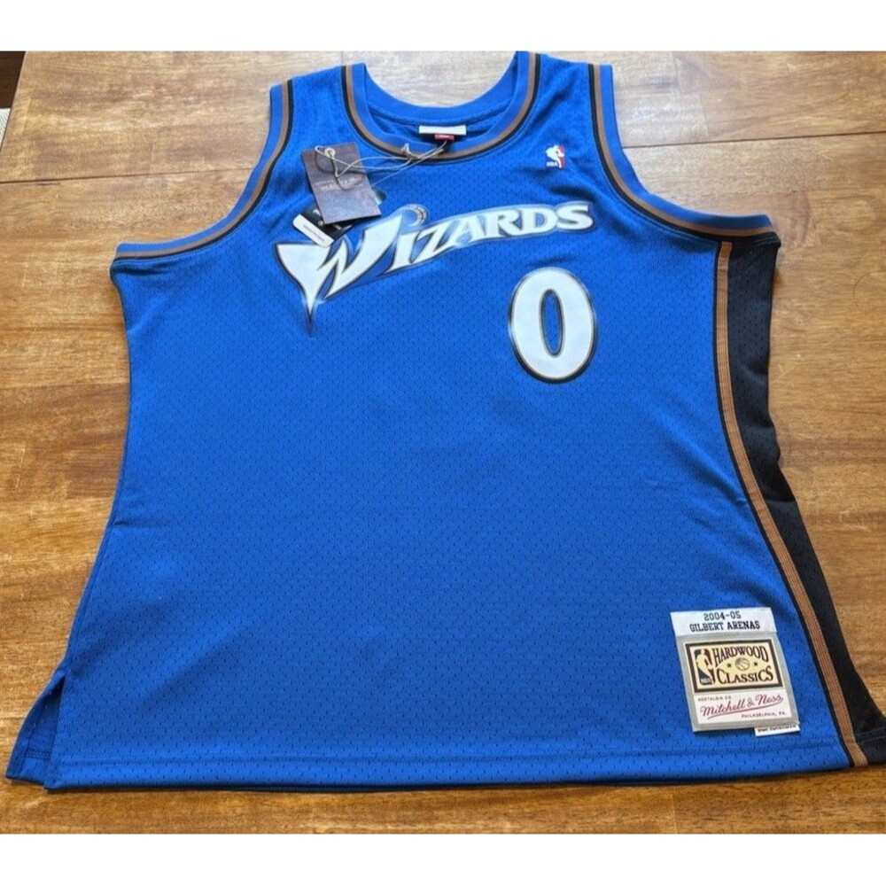 MITCHELL & NESS WASHINGTON WIZARDS XL GILBERT ARENAS JERSEY $135 SWINGMAN HWC